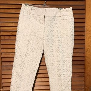The Limited ivory crop pants